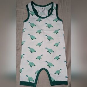 Monica + Andy Sea Turtle Romper Snap Close Size 12-18 Month New